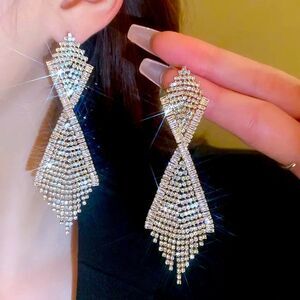 RHINESTONES STATEMENT EARRINGS FASHION WOMEN ACCESSORIES 2023